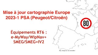 Mise à jourupgrade cartographie Europe 20231 eMyWayWipNav RT6 SMEG SMEGIV2 [upl. by Ayama]