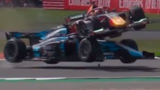 The HALO Saves Another Life  Hauger Nissany Big Crash in F2 [upl. by Siubhan]