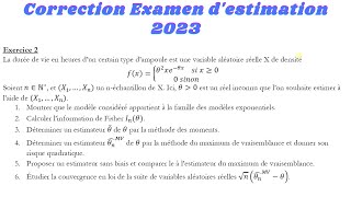 Deux Exercices corrigés destimation à connaitre [upl. by Quirita]