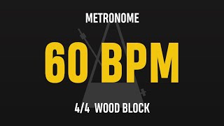 60 BPM 44  Best Metronome Sound  Wood block [upl. by Olcott]