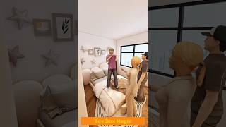 Chhoti Rani ka secret base room😱New 3D home design shorts [upl. by Nagram]