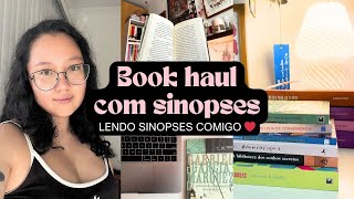 Book haul com sinopses  compra recente de livros [upl. by Ahsiekan]