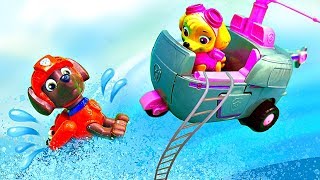 Paw Patrol toys pups at the Water pool NEW Paw Patrol TOYS [upl. by Ahsenom]