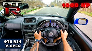 POV DRIVE  1000 HP NISSAN R34 GTR VSPEC RB34 34 L  RAW RB34 SOUNDS [upl. by Asilrahc]