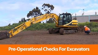 PreOperational Checks for Excavators  OHS Training Video [upl. by Lontson41]