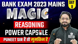 Bank Exam 2023  Mains Magic  Day 8  Banking Weekly Dose  Mains Level Reasoning By Puneet Sir [upl. by Elidad]