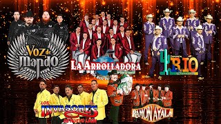 Los Rieleros Del Norte Los Cardenales Los Invasores Los Traileros Rio ❤️ La Mejor Música Norteña [upl. by Anujra]