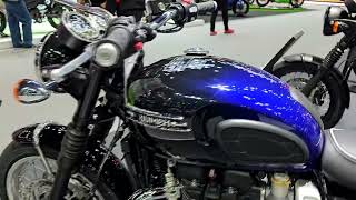 2024 Triumph BONNEVILLE T120 Blue Stealth Edition [upl. by Akinet646]