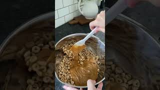 Peanut Butter Cheerio Bars Healthy and Delicious Snack Recipe Quick and Easy for All Ages [upl. by Dde]