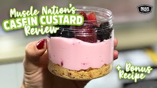 Casein Custard Review  Muscle Nation  Trisha’s Review amp Recipe 2020  MAK Fitness [upl. by Enirbas286]