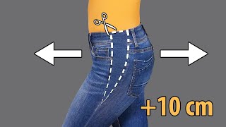 How to upsize jeans in the waist  my perfect sewing lifehack [upl. by Oinolopa]