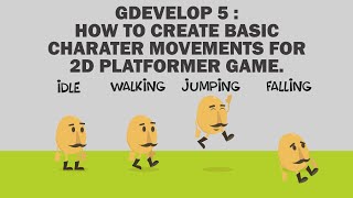 1 GDEVELOP 5 BEGINNER TUTORIALS HOW TO CREATE BASIC CHARACTER MOVEMENT [upl. by Magee938]