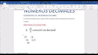 DECIMALES EXACTOS PARTE 2 [upl. by Allemahs691]