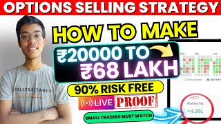 Rs20000 to 68 LAKH PROFIT  option selling with low capital  option selling strategy without risk [upl. by Gonzalez961]