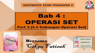 Bab 4  Operasi Set Part 3 Matematik KSSM Ting4 [upl. by Ney]