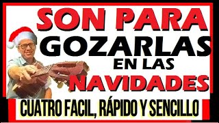 Aprende a tocar AGUINALDO en el Cuatro venezolano SON PARA GOZARLAS Fácil rápido y sencillo [upl. by Coit]