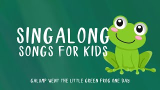 Galumph went the little green frog Song for babies and toddlers with Becky Bops🐸 [upl. by Riggs]