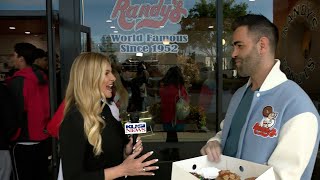 Randys Donuts opens in San Diego [upl. by Earehc238]