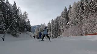 La Longia Ortisei full ski run 1st of the year [upl. by Ninetta434]