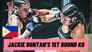 ONE Championship JACKIE BUNTAN relives FightNight10 Knockout Victory [upl. by Gahl]