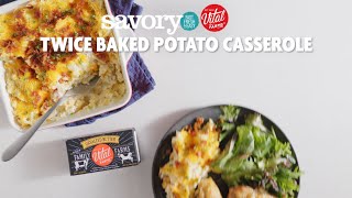 How to Make a TwiceBaked Loaded Potato Casserole  SavoryOnline [upl. by Mcdade81]