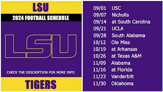 2024 LSU Tigers Football Schedule [upl. by Maury]