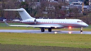 Bombardier Global 6000 VistaJet 9HIGH TakeOff at Bern [upl. by Carlee435]