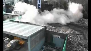 Georgia Pacific Oughtibridge Mill Boiler house chimney demolition [upl. by Eremahs309]