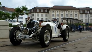 Grand Prix Rudolf Caracciola 2013 start in Kassel Mercedes SSK 300SL Alfa 6C Bugatti T51 [upl. by Barcroft573]