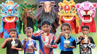 HUJAN2 ENAKNYA MAKAN POP MIE tapi malah menjadi BARONGAN BARONGSAI KUDA ZEBRA SAPI DOMBA DEVIL [upl. by Disharoon]