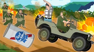 Bro does Beer Run for his Buddies in Vietnam War [upl. by Dnomaj]