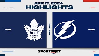 NHL Highlights  Maple Leafs vs Lightning  April 17 2024 [upl. by Eixam]