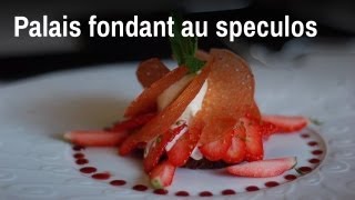 Palais fondant au spéculoos fraise et rhubarbe [upl. by Borg]