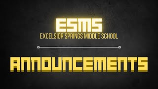 ESMS Morning Announcements May 6th 2024 [upl. by Fogel]