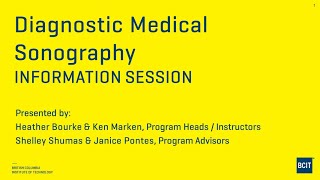 Diagnostic Medical Sonography  Info Session  14 June 2021 [upl. by Musetta]