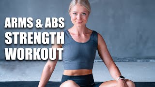 10 MIN STRONG TONED ARMS amp ABS  Home Workout  no equipment [upl. by Viviana]