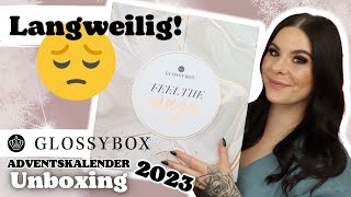 Langweilig 😑 Glossybox Adventskalender 2023 Unboxing [upl. by Taimi]