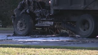 Truck catches fire on E Derenne Avenue [upl. by Friede705]