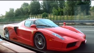 DECAT Ferrari Enzo  Motorway flybys runway accelerations  Wilton 2013 [upl. by Lesirg255]