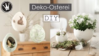 DIY  OSTEREI AUS TOILETTENPAPIER  OSTERNEST basteln nur mit Wasser ohne Kleber  DekoideenReich [upl. by Brentt798]