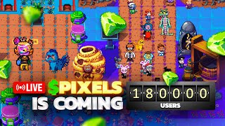 Pixels online gameplay PIXEL token coming soon Researching gaming new coins [upl. by Aihsi]