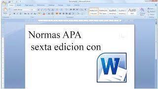 Normas APA sexta edicion en word [upl. by Elledoj]