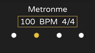 Metronome  100 BPM  44 Time with Accent [upl. by Halima790]