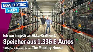 Riesiger Akkuspeicher aus fast 1400 ElektroautoBatterien  das Konzept von The Mobility House [upl. by Maise]