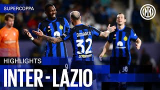 FLYING INTO THE FINAL ✈️🤩  INTER 30 LAZIO  HIGHLIGHTS SUPERCOPPA ITALIANA ⚫🔵🇬🇧 [upl. by Ahseka]