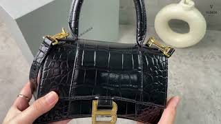 UNBOXING BALENCIAGA HOURGLASS BAG [upl. by Boote494]