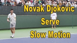 Novak Djokovic Serve Slow Motion  BNP Paribas Open 2013 [upl. by Sells]