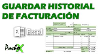 Como guardar el historial de facturación en Excel con una macro sencilla  Microsoft Excel [upl. by Licko699]