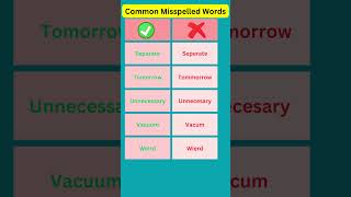 Common Misspelled Words  Misspelled English [upl. by Ecnahc]