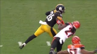 Leveon Bell VICIOUS Stiff Arm on Dre Kirkpatrick  Bengals vs Steelers  NFL [upl. by Tiemroth]